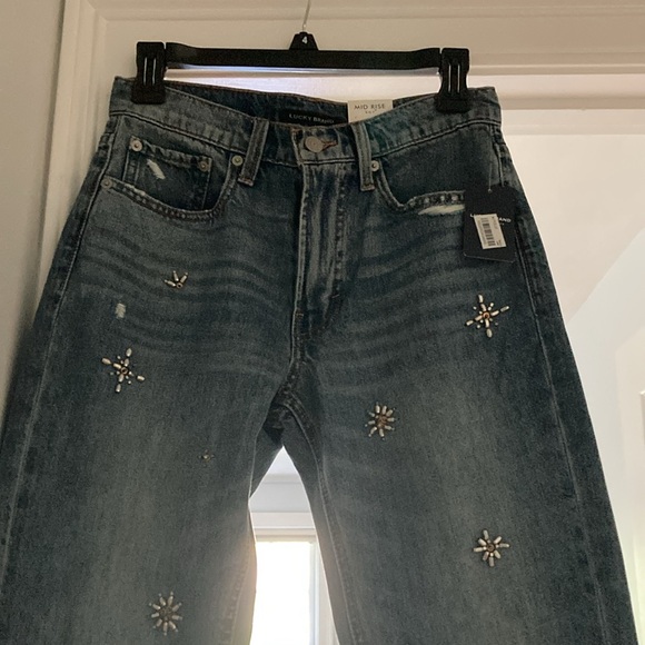 Luckybrand embellished mid rise boy ankle length - Picture 4 of 8